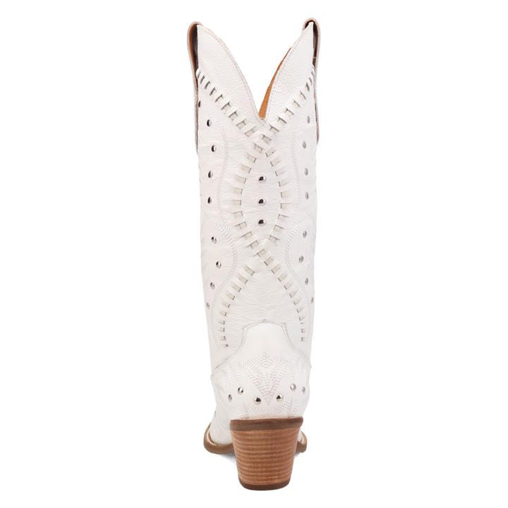 Online Exclusive | Dingo | Pretty 'N Pink Leather Boot in White **PREORDER