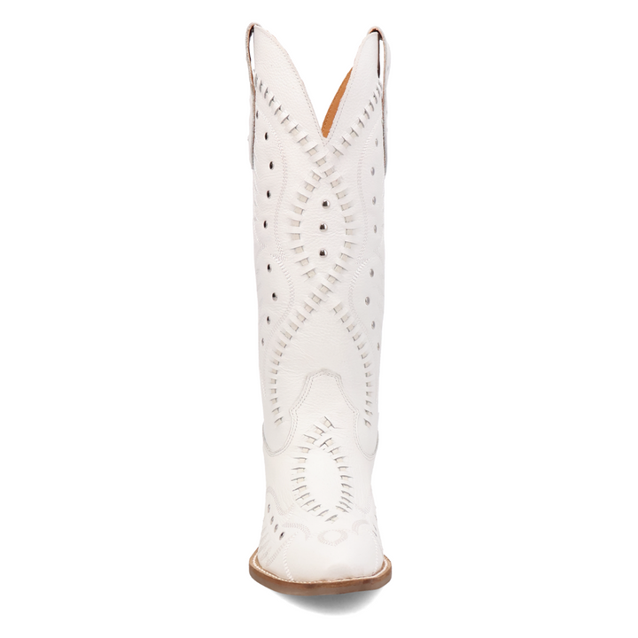 Online Exclusive | Dingo | Pretty 'N Pink Leather Boot in White **PREORDER