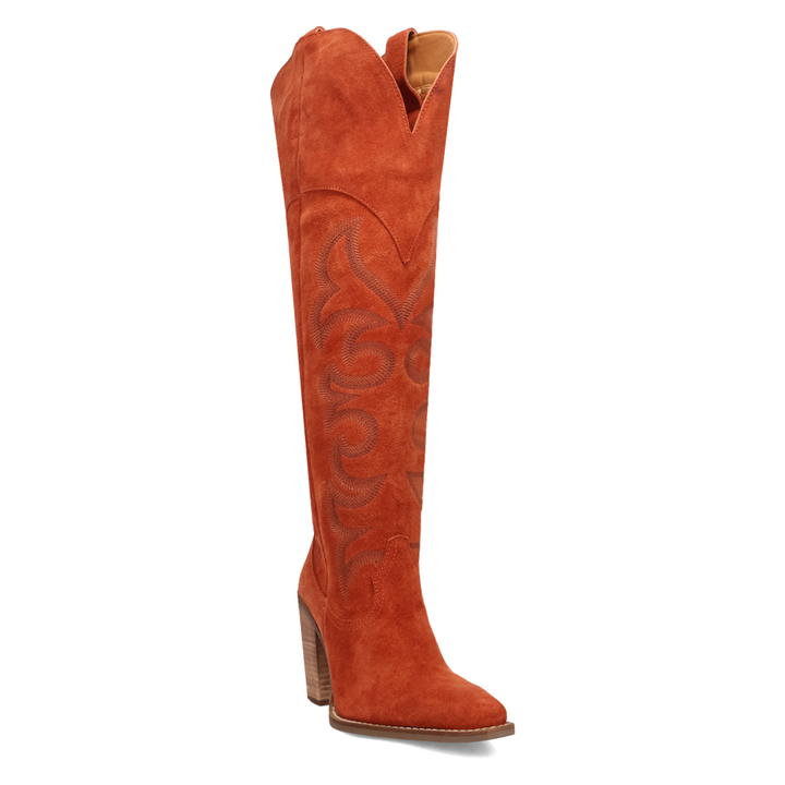 Online Exclusive | Dingo | Primadonna Suede Leather Boot in Rust **PREORDER