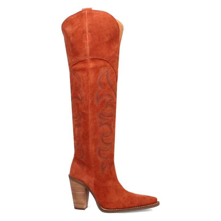 Online Exclusive | Dingo | Primadonna Suede Leather Boot in Rust **PREORDER