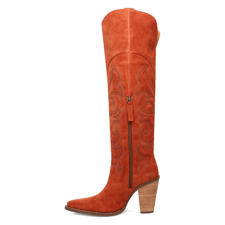 Online Exclusive | Dingo | Primadonna Suede Leather Boot in Rust **PREORDER
