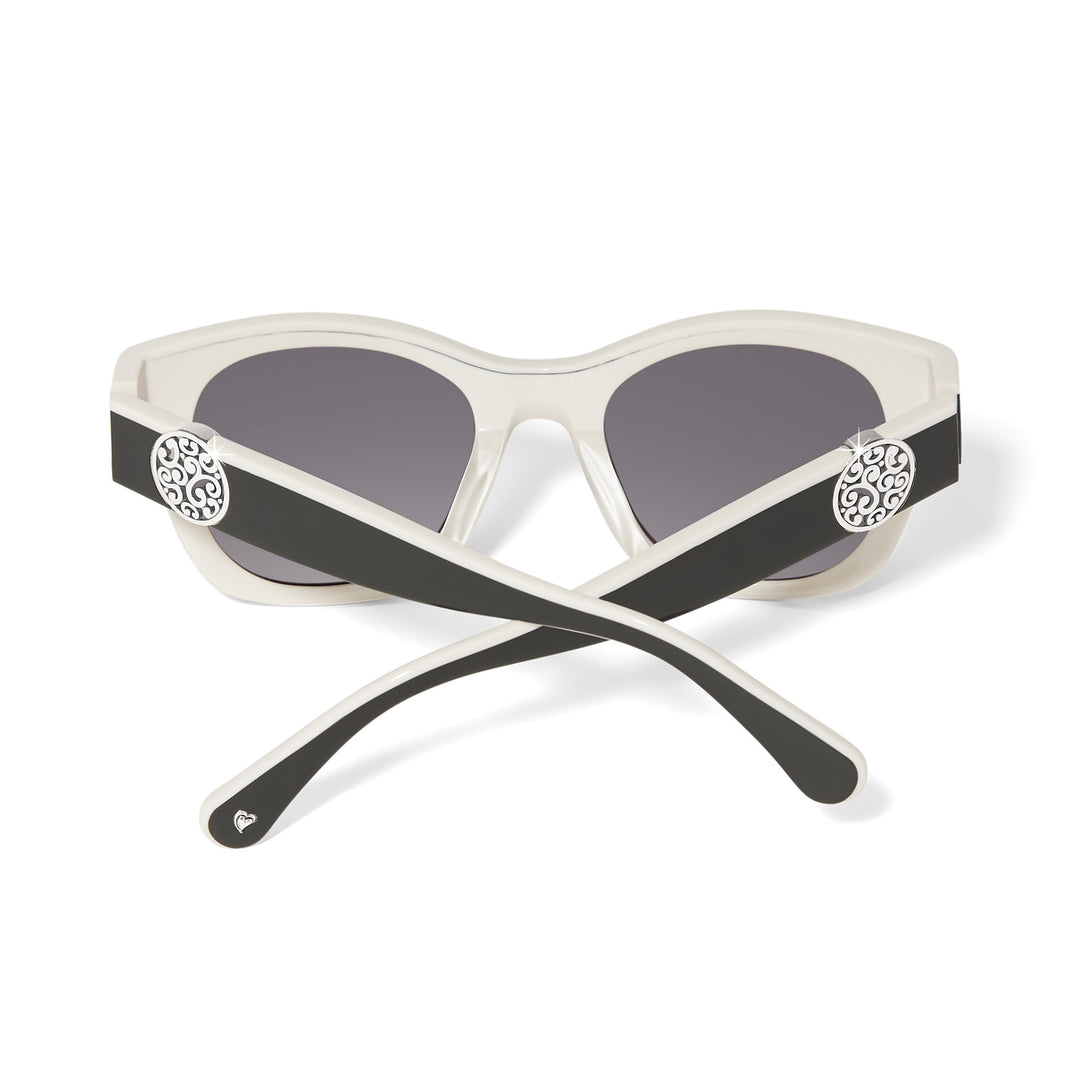 Brighton | Contempo Medallion Dual Tone Sunglasses in Black and White