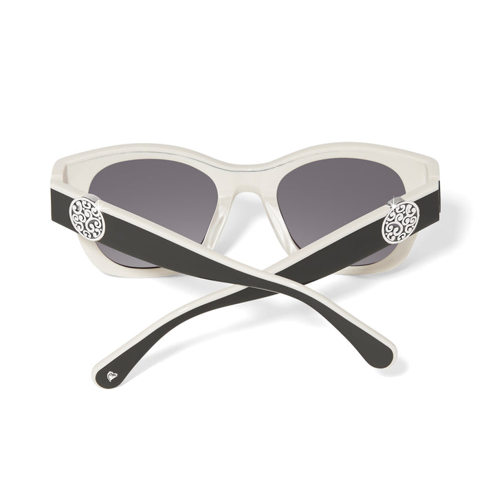 Brighton | Contempo Medallion Dual Tone Sunglasses in Black and White