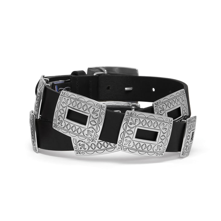 Brighton | Copper Canyon Concho Belt in Black