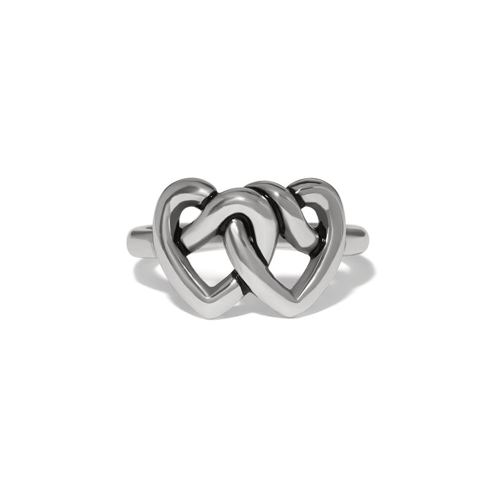 Brighton | Interlok Linked Hearts Ring in Silver