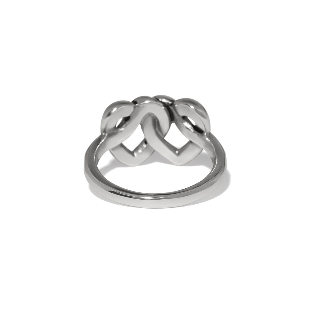 Brighton | Interlok Linked Hearts Ring in Silver