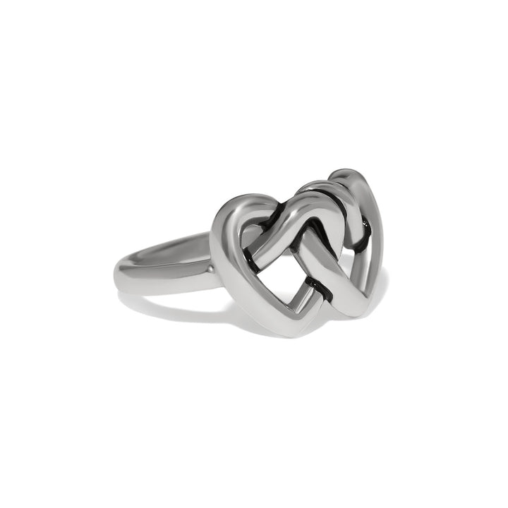 Brighton | Interlok Linked Hearts Ring in Silver