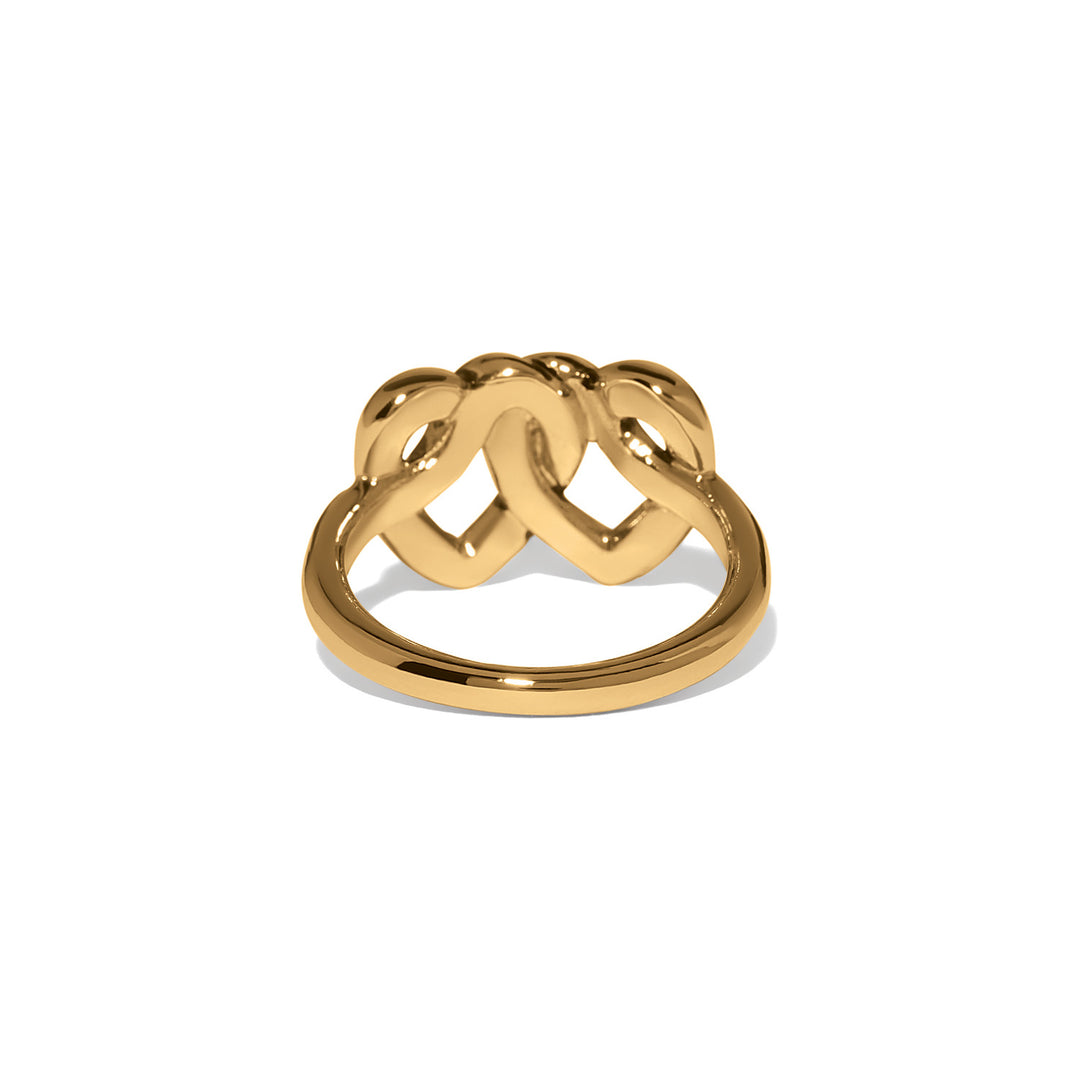 Brighton | Interlok Linked Hearts Ring in Gold