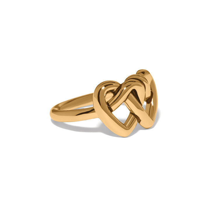 Brighton | Interlok Linked Hearts Ring in Gold