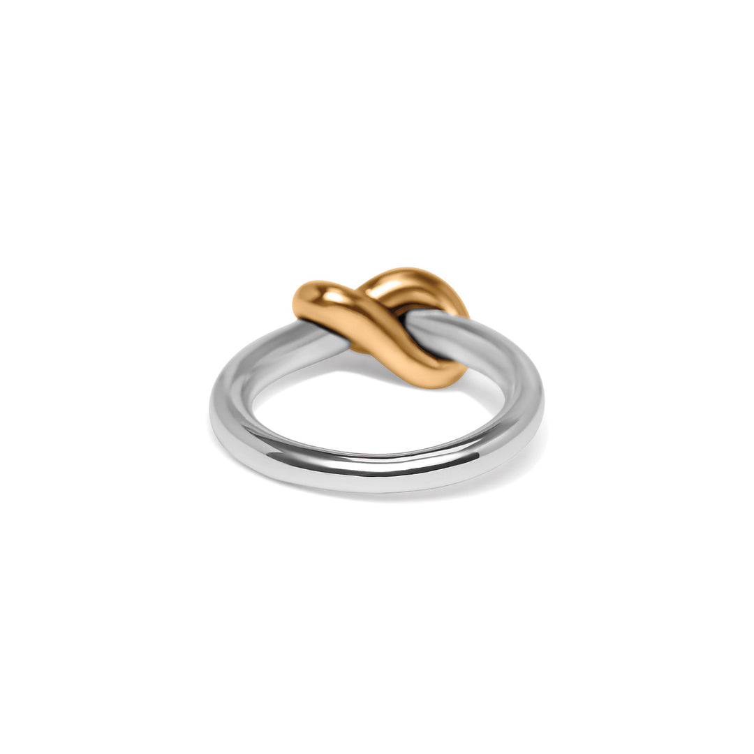 Brighton | Interlok Single Knot Ring in Silver and Gold