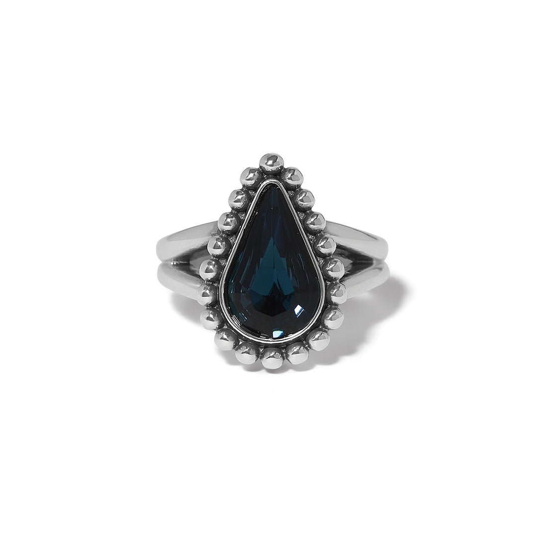 Brighton | Twinkle Luxe Teardrop Ring in Silver and Blue