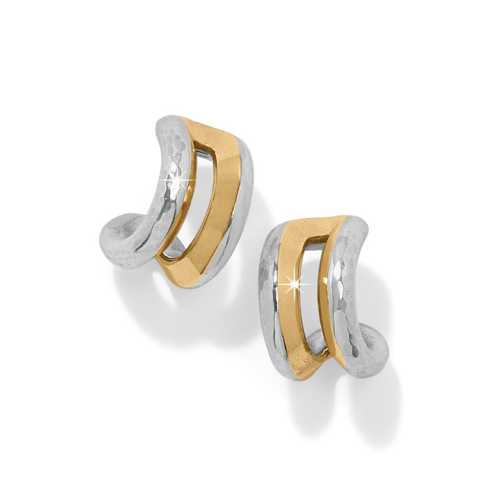 Brighton | Medici Two Tone Hoop Earrings in Silver and Gold Tone