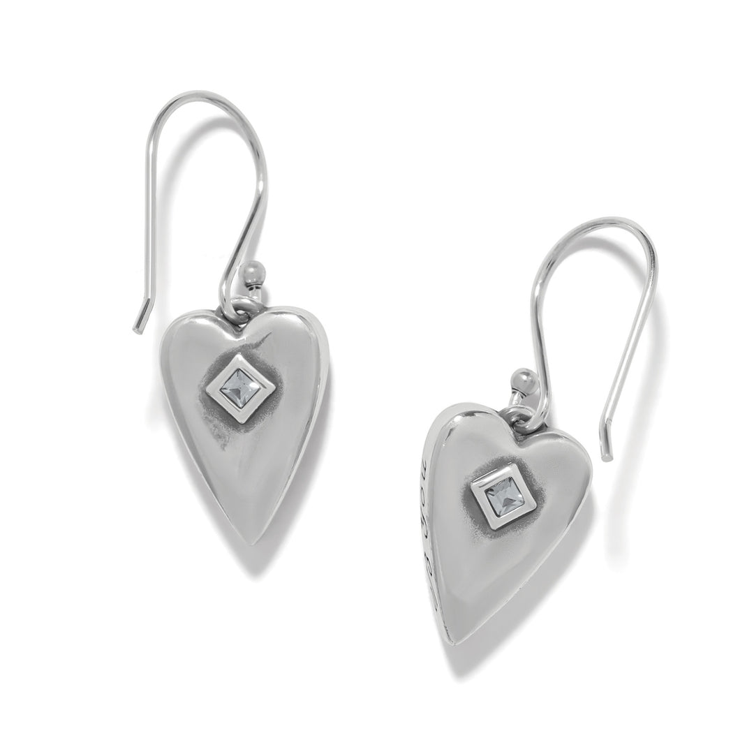 Brighton | Love Messages B You French Wire Earrings in Silver and Blue
