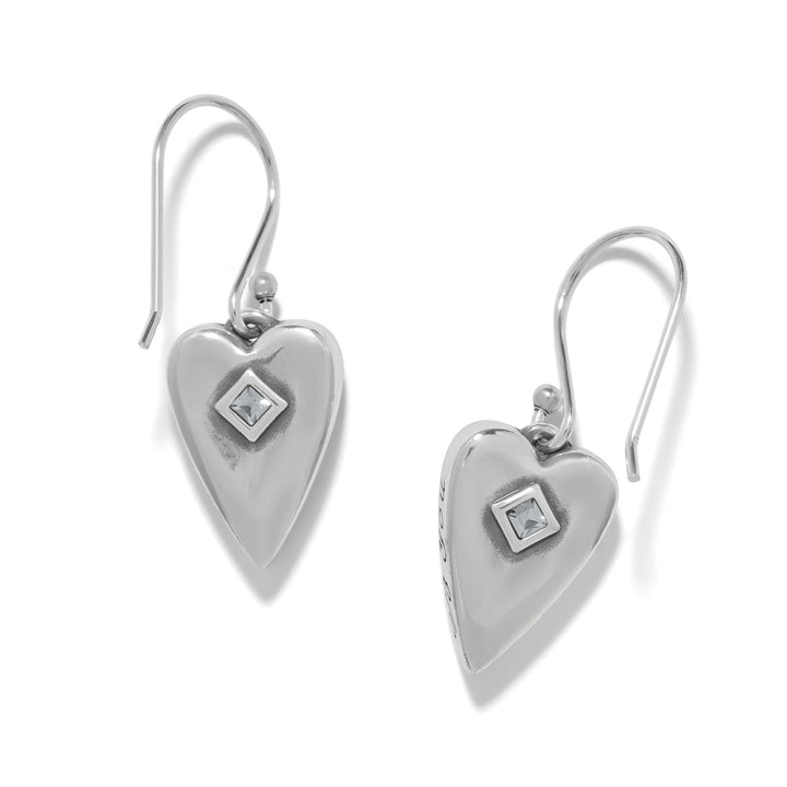 Brighton | Love Messages B You French Wire Earrings in Silver and Blue