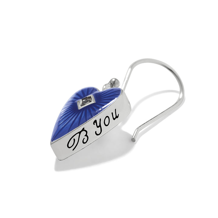 Brighton | Love Messages B You French Wire Earrings in Silver and Blue