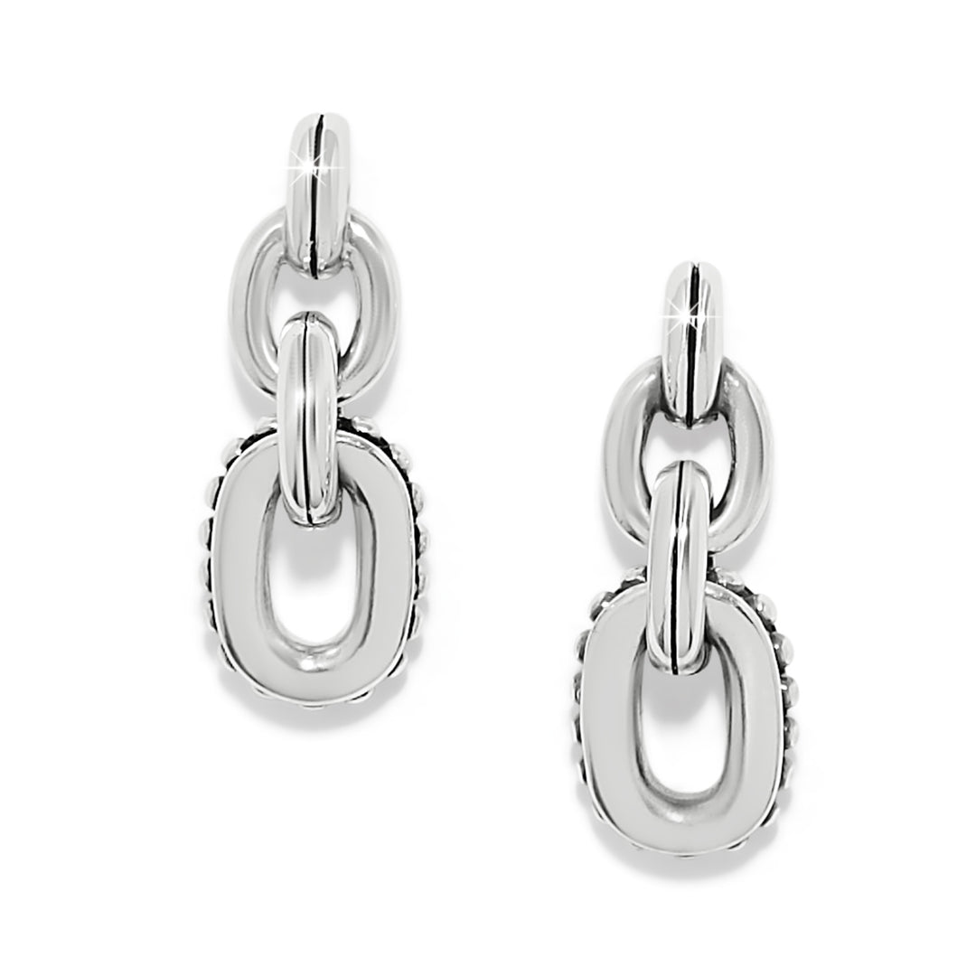 Brighton | Pretty Tough Link Drop Earrings in Silver Tone