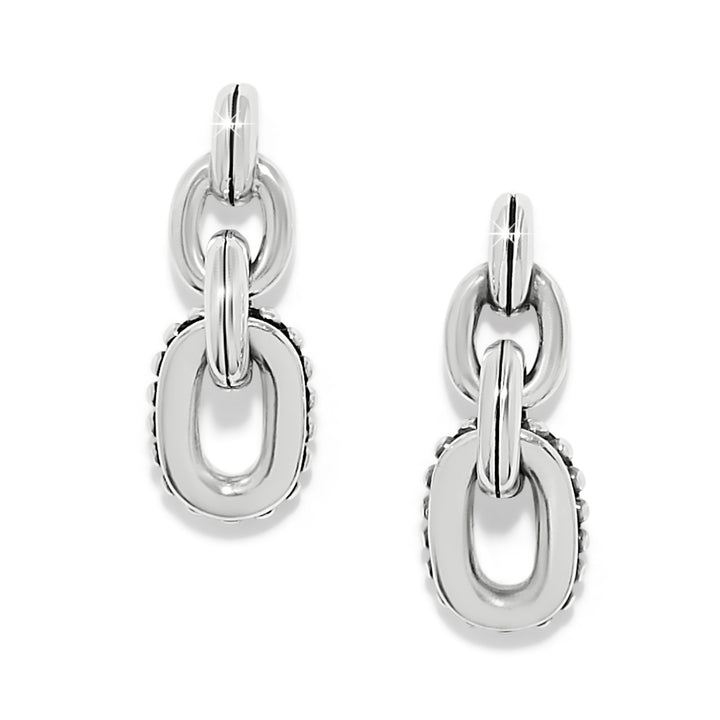 Brighton | Pretty Tough Link Drop Earrings in Silver Tone