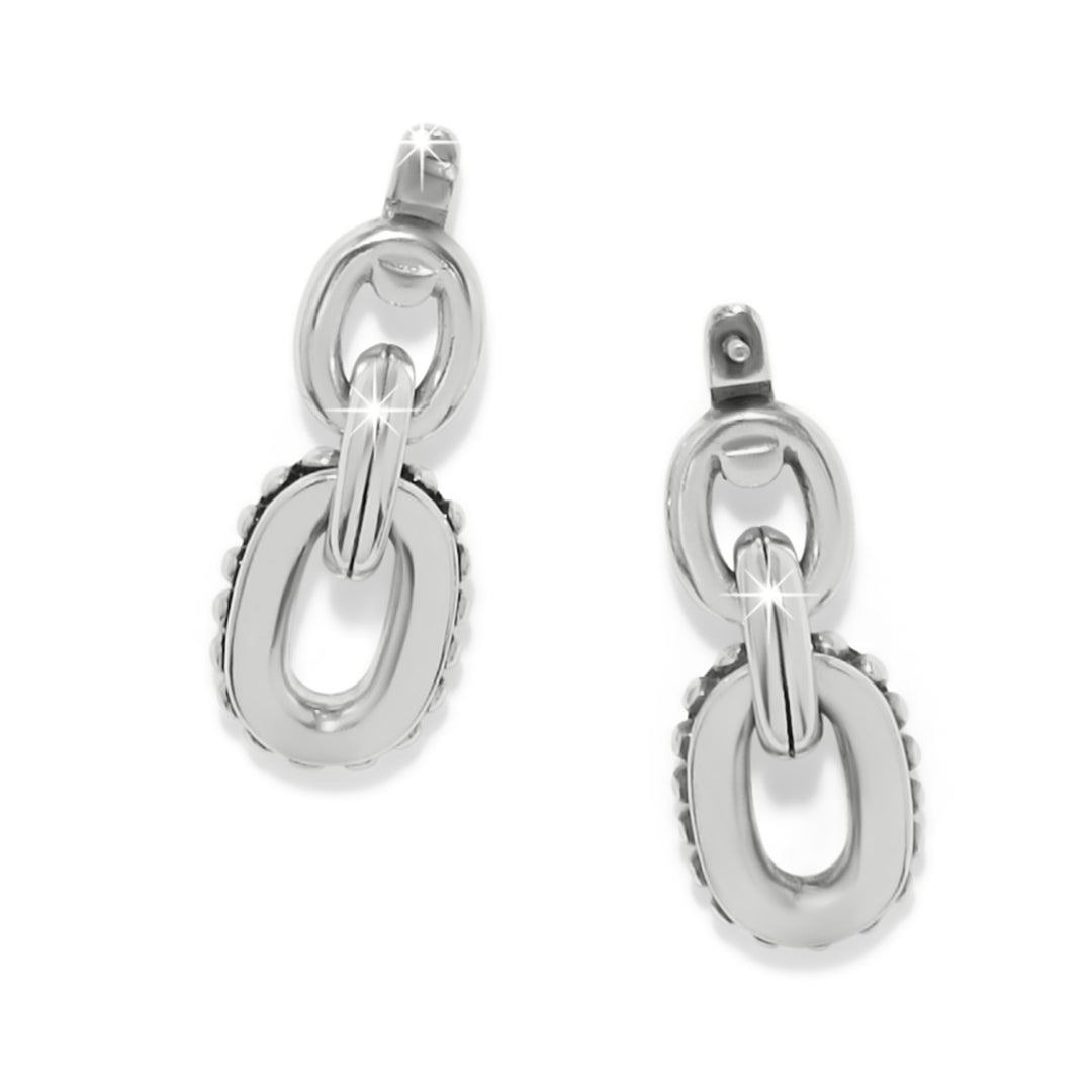 Brighton | Pretty Tough Link Drop Earrings in Silver Tone