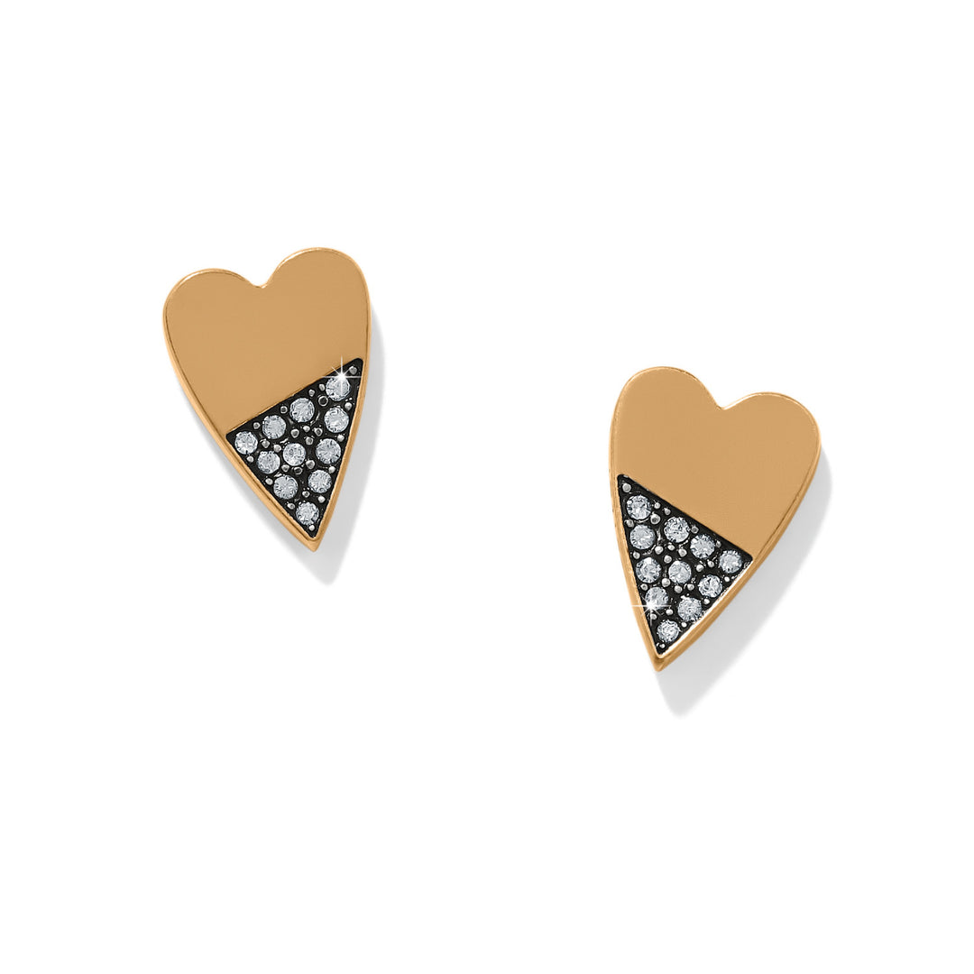 Brighton | Love Messages Higher Love Heart Post Earrings in Gold