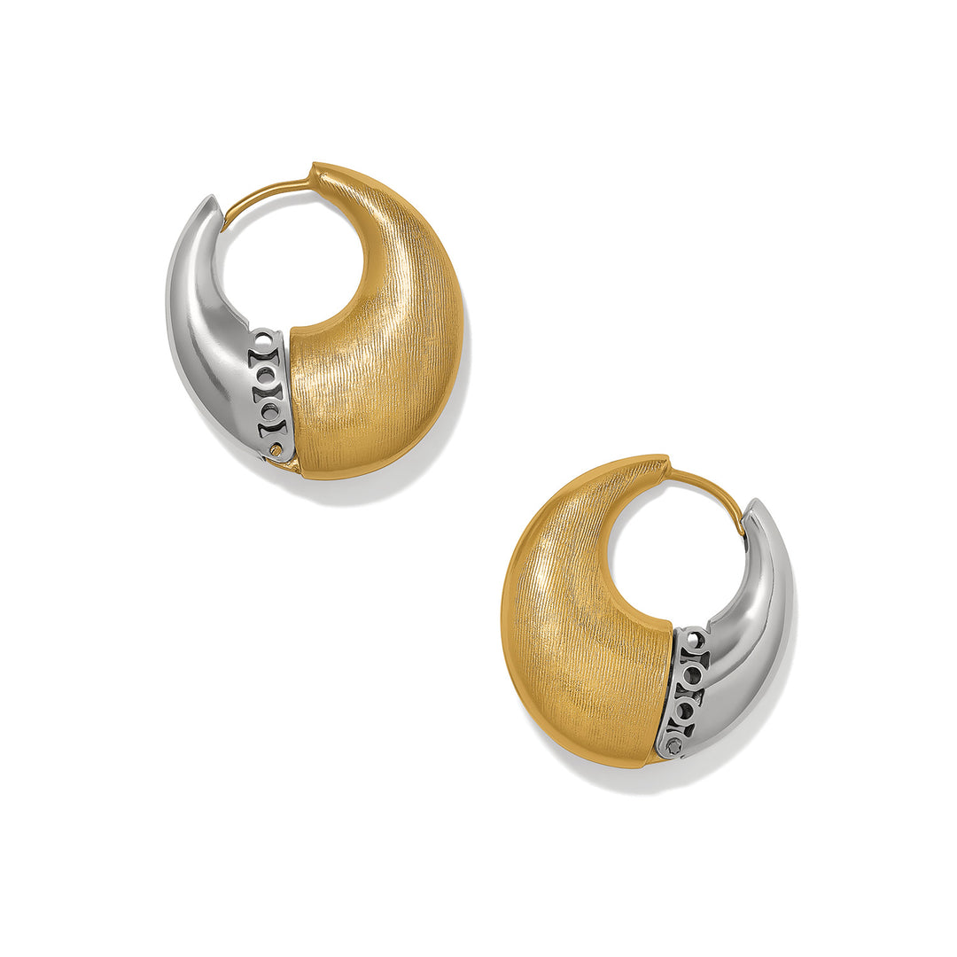 Brighton | Inner Circle Oval Hoop Earrings in Silver and Gold