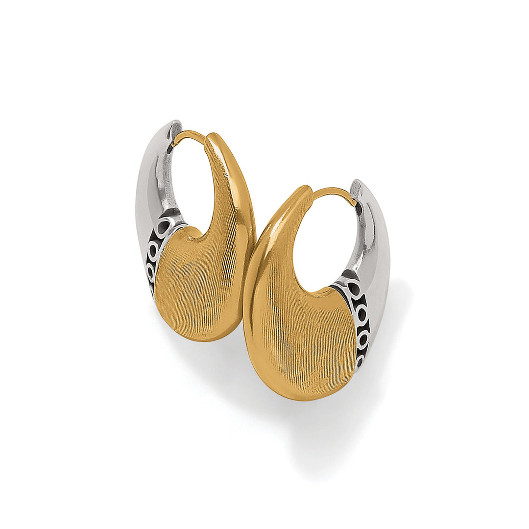 Brighton | Inner Circle Oval Hoop Earrings in Silver and Gold