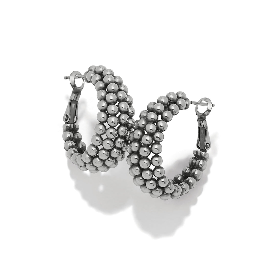 Brighton | Pretty Tough Blossom Hoop Earrings in Silver