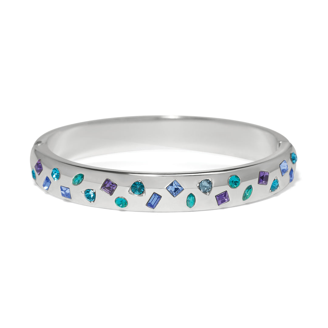 Brighton | Love Messages B Radiant Bright Hinged Bangle in Silver and Multicolor
