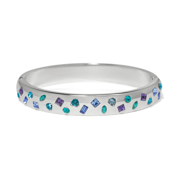 Brighton | Love Messages B Radiant Bright Hinged Bangle in Silver and Multicolor