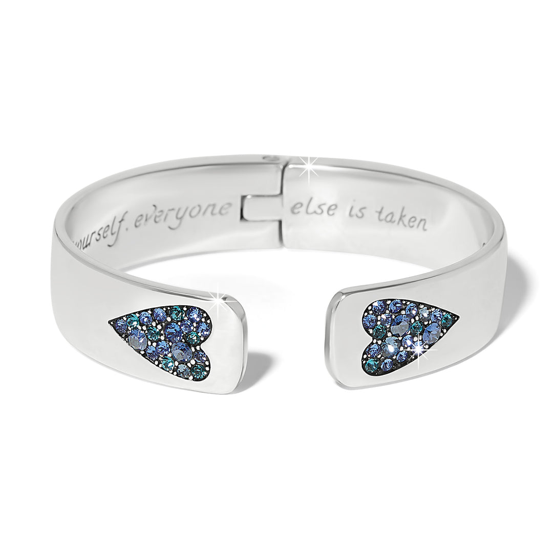 Brighton | B You Hinged Bangle in Silver and Blue