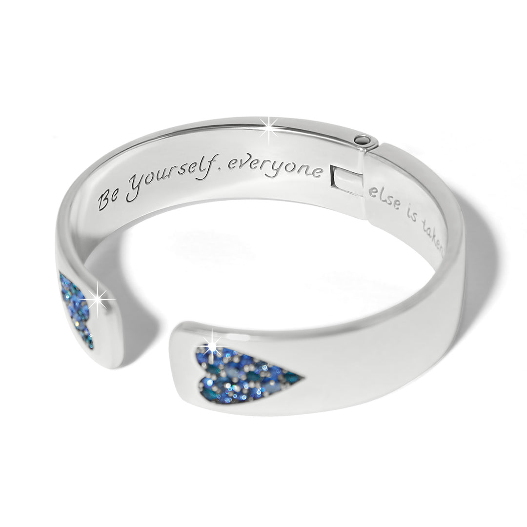 Brighton | B You Hinged Bangle in Silver and Blue