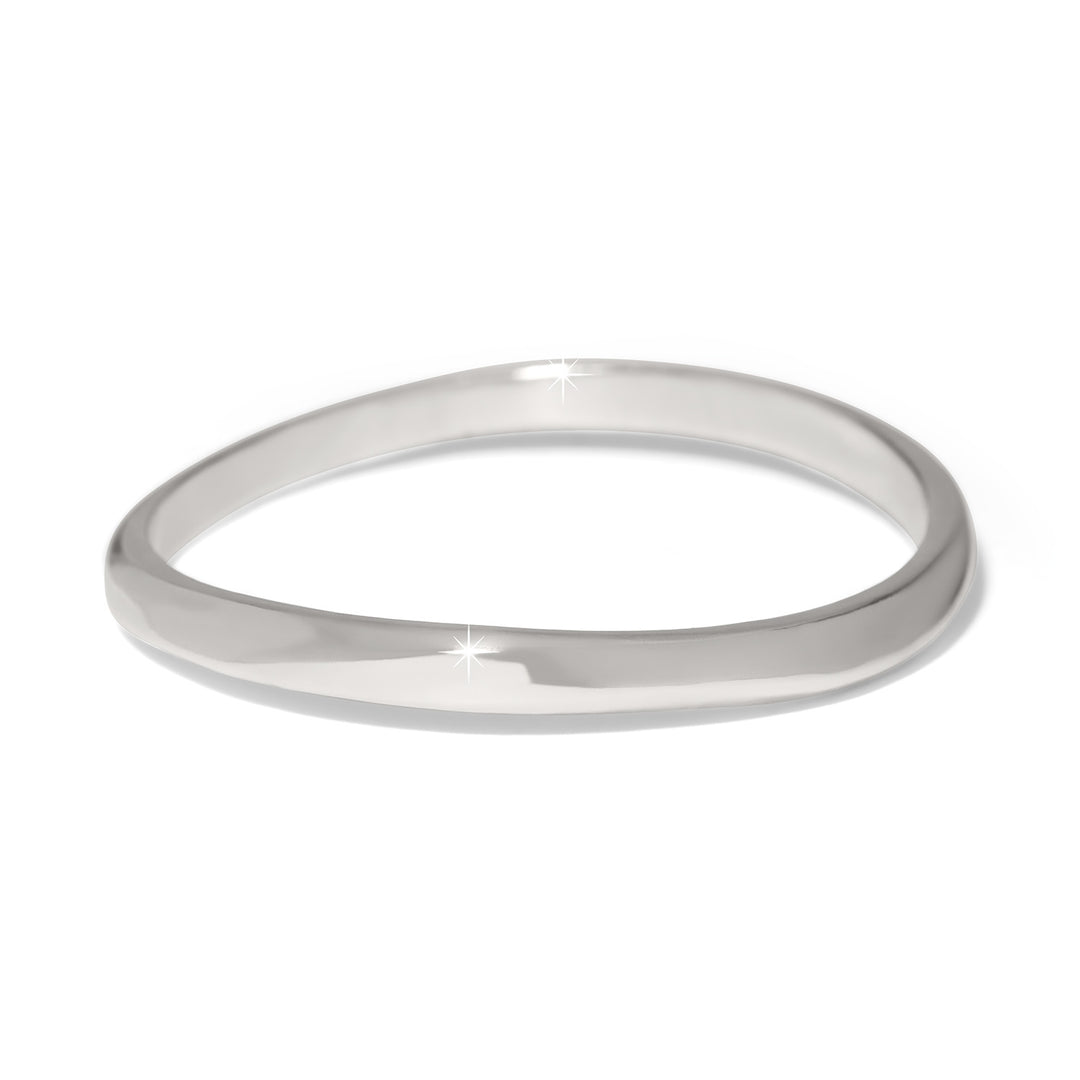 Silver bracelet on a white background