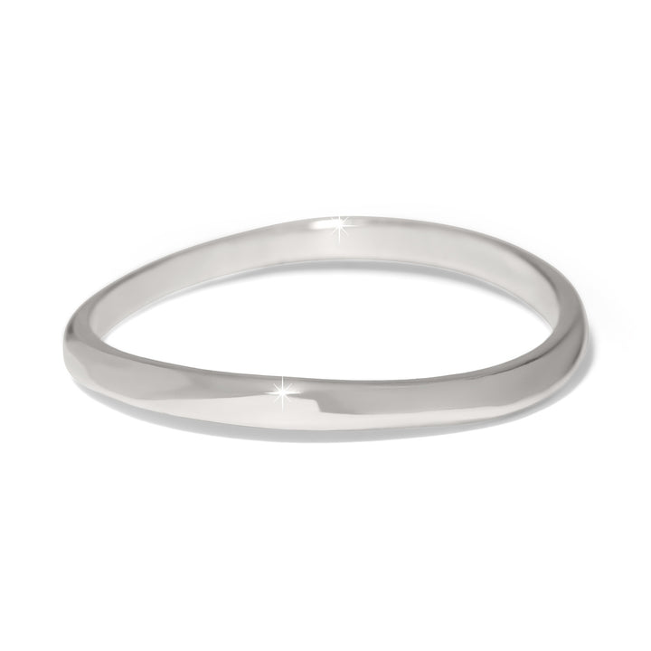 Silver bracelet on a white background