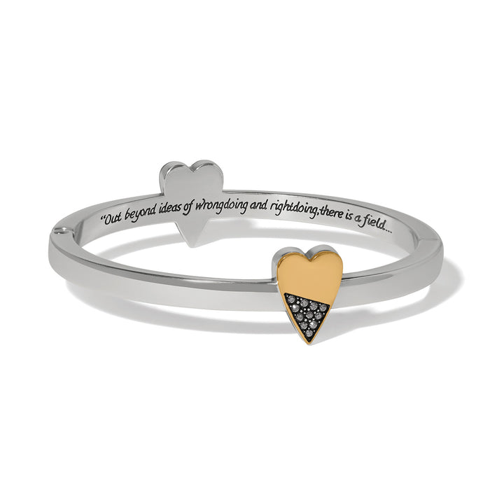 Brighton | Love Messages Higher Love Hinged Bangle in Two Tone