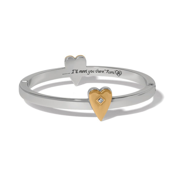 Brighton | Love Messages Higher Love Hinged Bangle in Two Tone