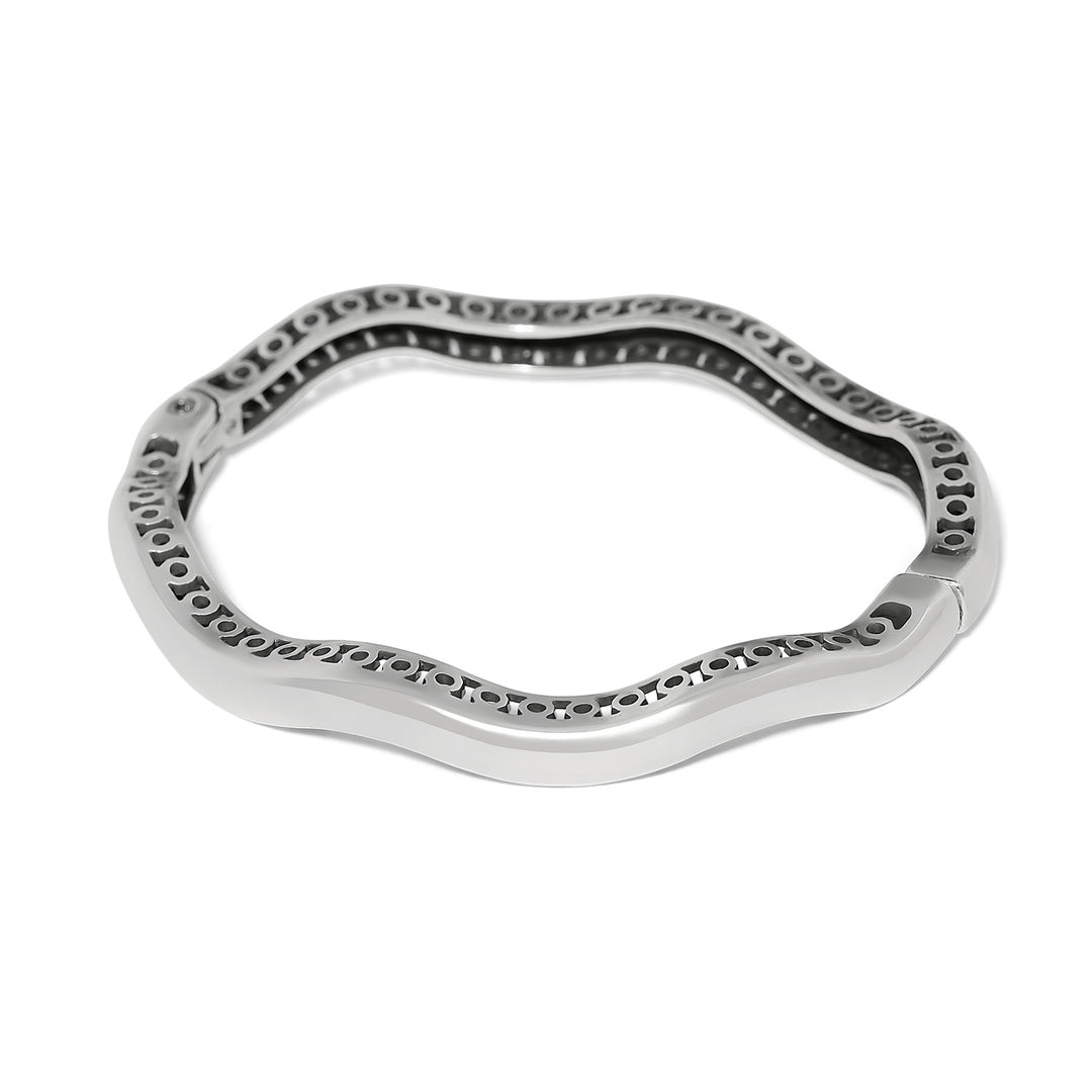 Brighton | Inner Circle Slim Hinged Bangle in Silver