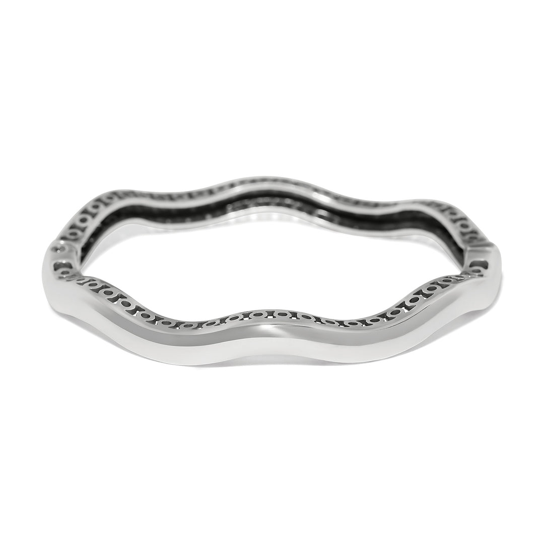 Brighton | Inner Circle Slim Hinged Bangle in Silver
