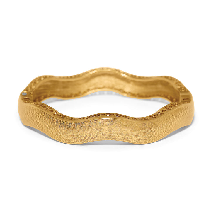 Brighton | Inner Circle Wide Hinged Bangle in Gold
