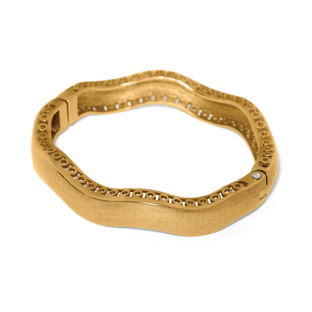 Brighton | Inner Circle Wide Hinged Bangle in Gold
