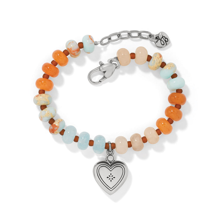 Brighton | Mosaic Two Tone Heart Beaded Bracelet in Multicolor