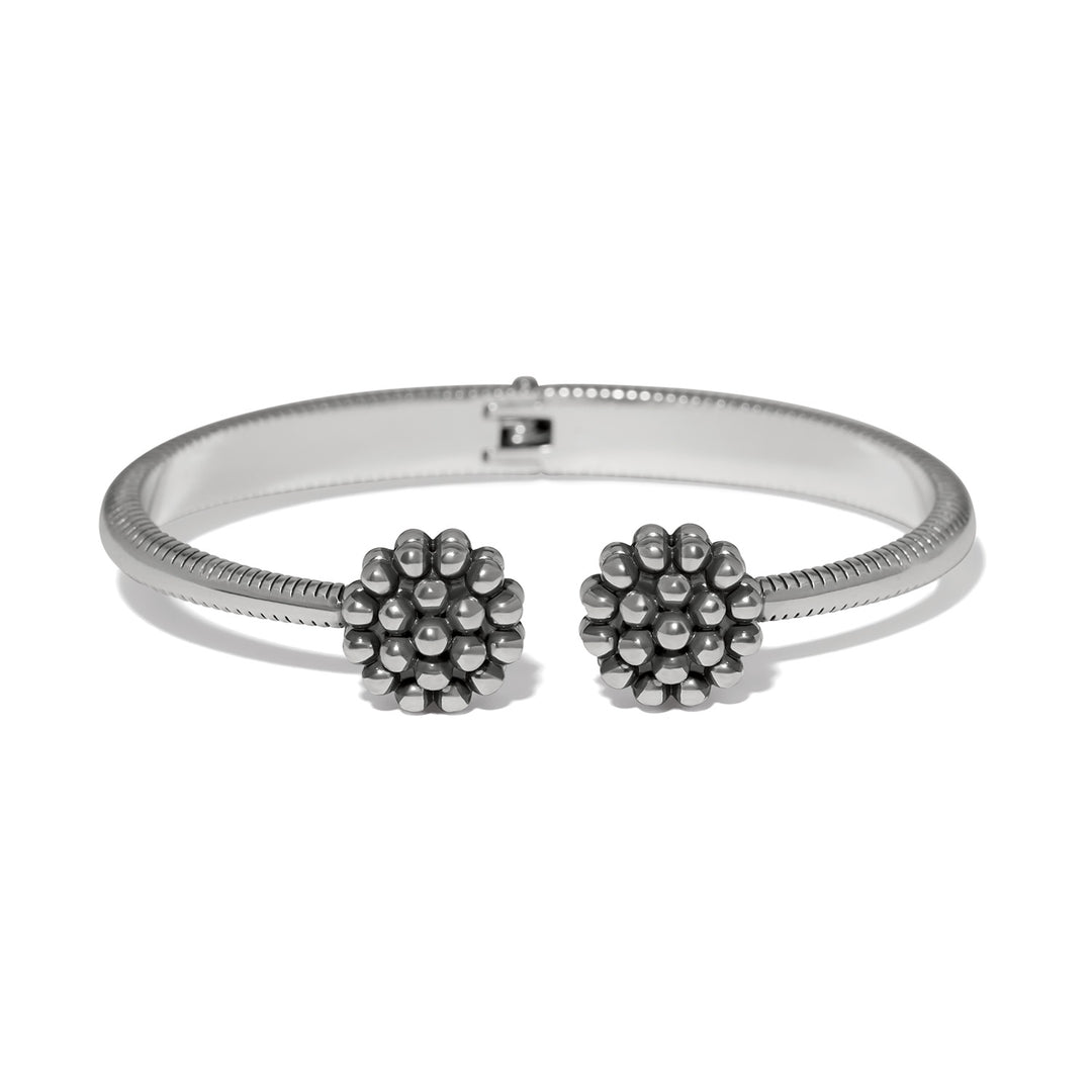 Brighton | Pretty Tough Blossom Open Hinged Bangle in Silver