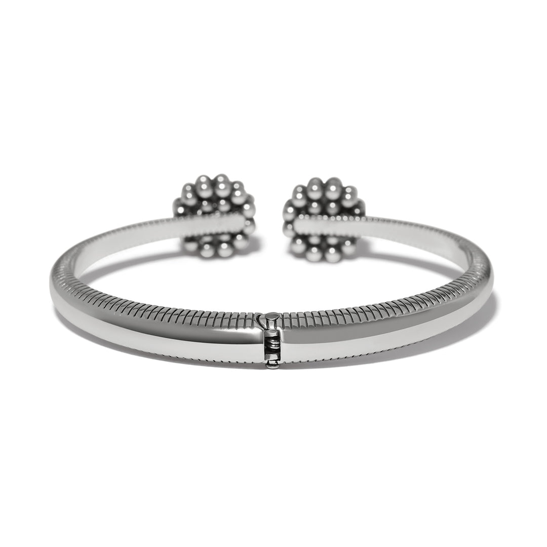 Brighton | Pretty Tough Blossom Open Hinged Bangle in Silver