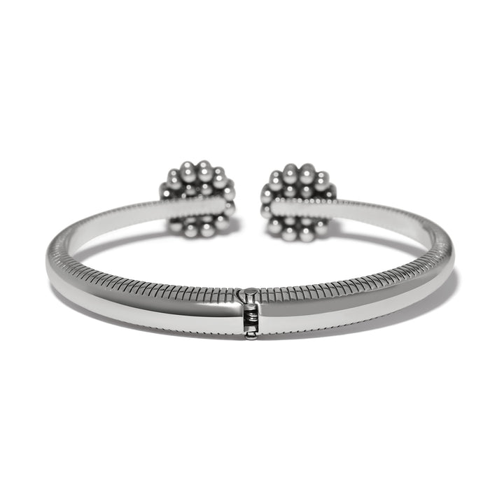 Brighton | Pretty Tough Blossom Open Hinged Bangle in Silver