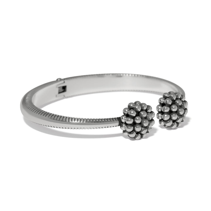 Brighton | Pretty Tough Blossom Open Hinged Bangle in Silver