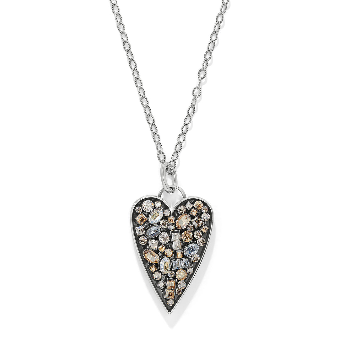 Brighton | B Bright Reversible Long Pendant Necklace in Silver