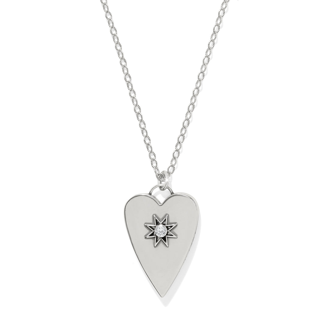 Brighton | B Bright Reversible Long Pendant Necklace in Silver