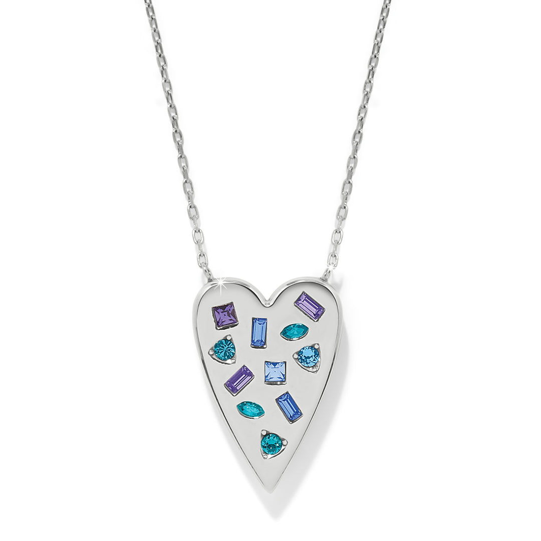 Brighton | Love Message B Radiant Reversible Necklace in Silver and Multicolor