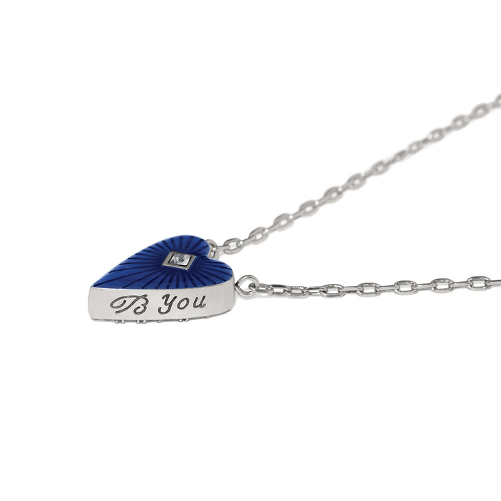 Brighton | Love Messages B You Necklace in Silver and Blue