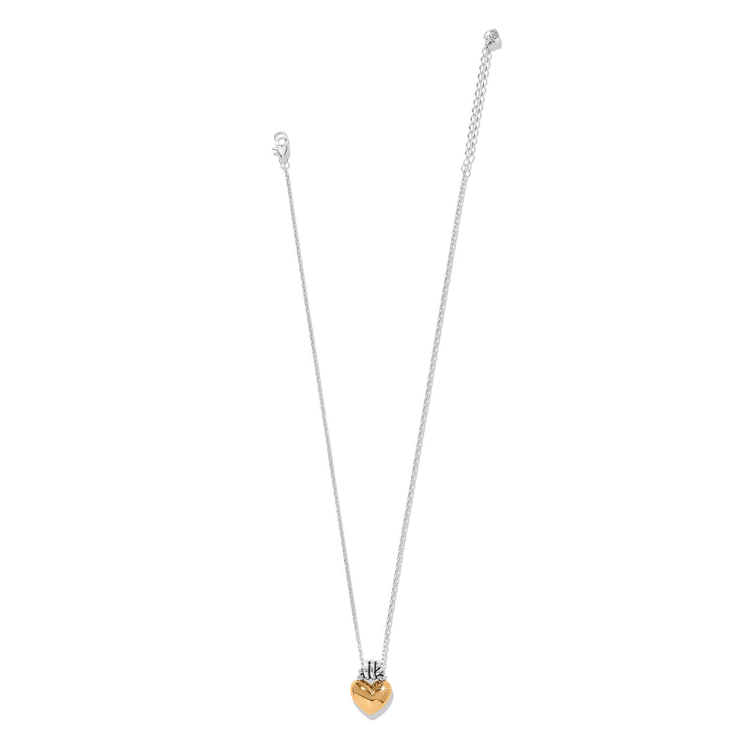 Brighton | Interlok Love Knot Heart Necklace in Gold and Silver Tone