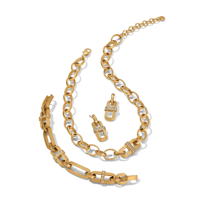 Brighton | Meridian Aurora Link Short Necklace in Gold Tone