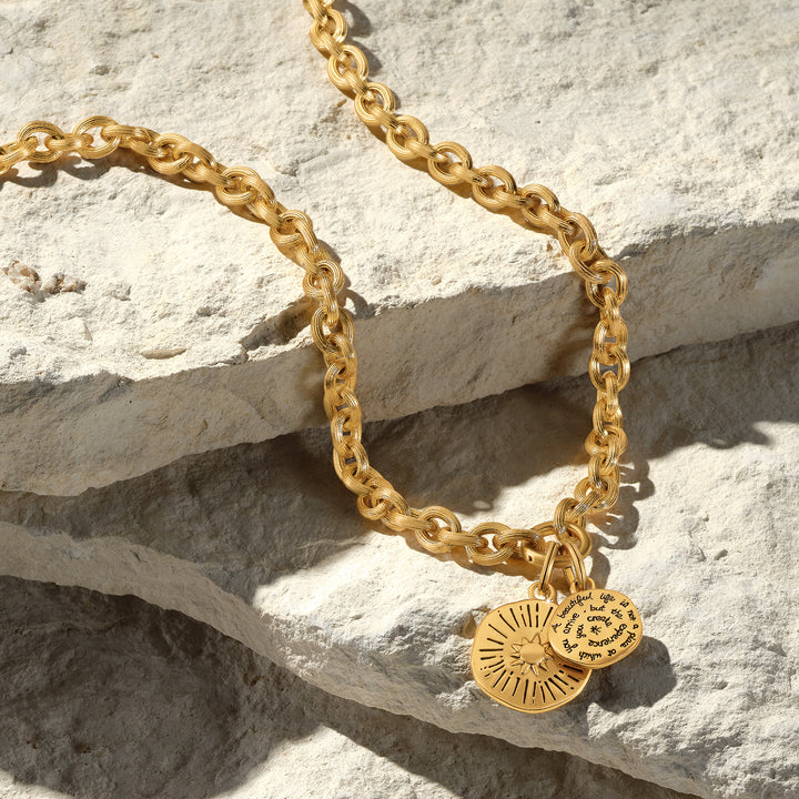 Brighton | Token Lavish Link Charm Necklace in Gold